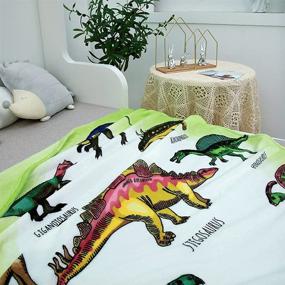 img 3 attached to WINGSIGHT Dinosaur Blankets Blanket Camping