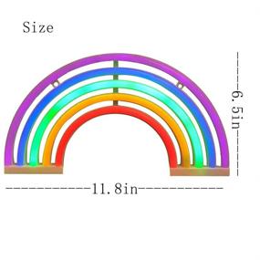 img 3 attached to 🌈 Miaro Rainbow Neon Sign: Fabulous Good Luck Night Light for Girls' Room, Party Décor, or Bedroom Ambiance - Battery/USB Operated