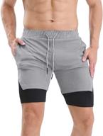 coofandy men's 2 in 1 active short: lightweight, quick-dry jogger shorts with enhanced elasticity logo