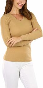 img 2 attached to ToBeInStyle Womens Sleeve V Neck Thermal Sports & Fitness for Other Sports