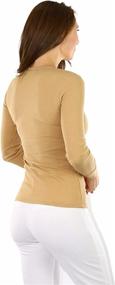 img 1 attached to ToBeInStyle Womens Sleeve V Neck Thermal Sports & Fitness for Other Sports