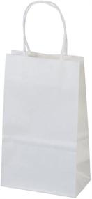 img 1 attached to 🛍️ 25 White Kraft Paper Bags by Flexicore Packaging - 5.25"x3.25"x8