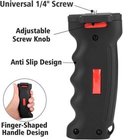 img 3 attached to 📸 Chromlives Camera Handle Grip: Stabilize your DSLR, Camcorder, Action Camera, or Smartphone with Wrist Strap and Mount