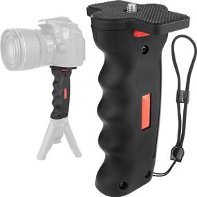 img 4 attached to 📸 Chromlives Camera Handle Grip: Stabilize your DSLR, Camcorder, Action Camera, or Smartphone with Wrist Strap and Mount