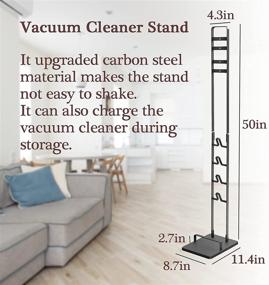 img 2 attached to 🧹 Wallesun Vacuum Storage Stand Holder, Non-perforated Storage Rack Shelf Hanger for Dyson Handheld V6V7V8V10V11 Cordless Vacuum Cleaners and Accessories - Compatible with V6V7V8V10V11 (Black)