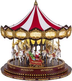img 3 attached to 🎠 Deluxe Multicolor One Size Mr. Christmas Carousel Holiday Decoration