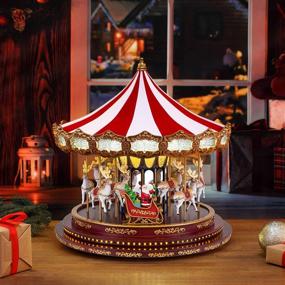 img 1 attached to 🎠 Deluxe Multicolor One Size Mr. Christmas Carousel Holiday Decoration