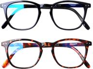 henotin blocking lightweight eyeglasses tortoise vision care logo