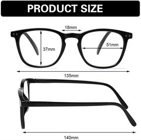 img 3 attached to Henotin Blocking Lightweight Eyeglasses Tortoise Vision Care