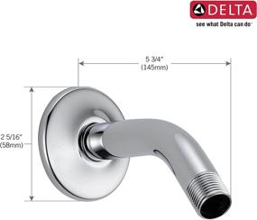 img 3 attached to 🚿 Chrome 6 Inch Shower Arm and Flange by Delta U4993-PK