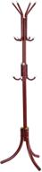htth standing entryway coat rack hat hanger holder 12 hooks - stylish wine red tree stand for jackets, umbrellas, and home décor logo