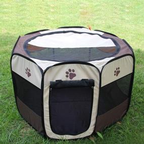 img 1 attached to 🐾 Butor Portable Foldable Pet Playpen: Your Ideal Companion for Indoor, Outdoor, and Travel Adventures with Your Dog, Cat, Rabbit, or Kitten