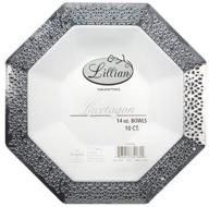 🍽️ набор из 10 пластиковых чашек lillian tablesettings silver lacetagon объемом 14 унций логотип