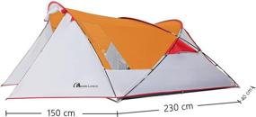 img 3 attached to 🏕️ Moon Lence Camping Tent: 4-Person Outdoor Waterproof Tent with Sun Shade, Large Mesh Door & Windows - Easy Setup Tent for Camping