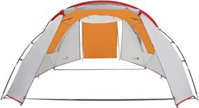 img 1 attached to 🏕️ Moon Lence Camping Tent: 4-Person Outdoor Waterproof Tent with Sun Shade, Large Mesh Door & Windows - Easy Setup Tent for Camping