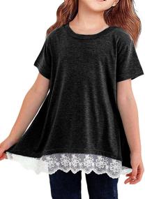 img 4 attached to 👚 Green Girls' Blouse Sleeve Shirts - Girls' Clothing