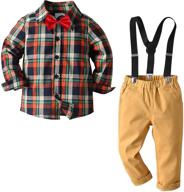 👦 nwada clothing suspender toddlers burgundy boys' clothing sets - stylish and versatile outfits for your little gentleman logo