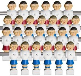 img 1 attached to ⚽ Brybelly Foosball Men Set of 26 - Old-Style, Red and Blue - Complete with Hardware