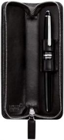 img 1 attached to 🖋️ Black Montblanc Meisterstück Writing Instruments Zipper Case