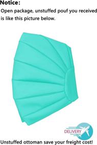 img 2 attached to Comfortland Unstuffed Folding Leather Solution Home Decor in Poufs