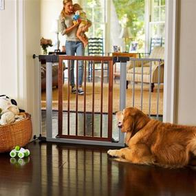 img 2 attached to 🚧 Munchkin Wooden and Steel Baby Gate Extender, 11-inches