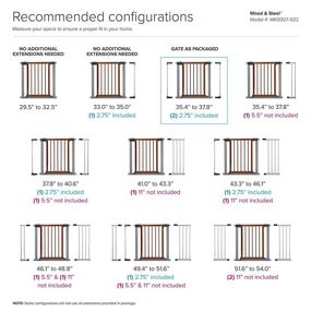 img 3 attached to 🚧 Munchkin Wooden and Steel Baby Gate Extender, 11-inches