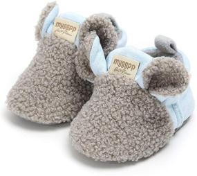 img 1 attached to HsdsBebe Cartoon Anti Slip Moccasin Slippers - Boys' Shoes for Maximum Comfort and Traction