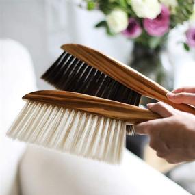 img 3 attached to 🧹 Natural Wooden Soft Bristle Hand Broom for Household Cleaning - Best House Dusting Brush for Bedrooms, Sofas, and Cars - Anti-Static Cleaning Tool for Home Furniture, Hotels, and Offices