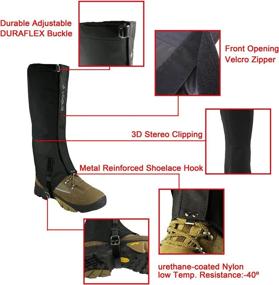 img 2 attached to 🏔️ Vinqliq Durable Waterproof High Leg Gaiters for Men and Women – Perfect for Hiking, Skiing, Snow Climbing, and Hunting