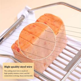 img 3 attached to NVTED Luncheon Meat Slicer: Effortlessly Slice Soft Food with Stainless Steel Cutter - 10 Slices in No Time!