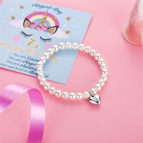 img 1 attached to 🎁 Solocute Pearl Bracelet: Sweet Birthday Gifts for Teen Girls 7-16 | Inspirational 'She Believed, She Did' Design