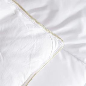 img 3 attached to 🛏️ Premium All Season Goose Down Comforter Full/Queen Size Duvet Insert, 55 oz Poland Goose Down Fill Weight - 1200 Thread Count, Cotton, White Color, SNOWMAN Luxury