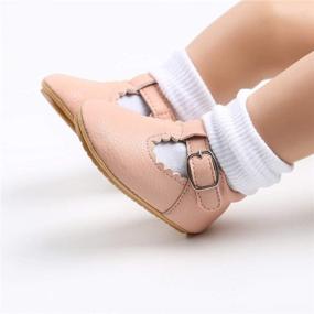 img 3 attached to HsdsBebe Infant Baby Girls Mary Jane Flats: Non-Slip Soft Sole Princess Toddler First Walkers Sneaker + Wedding Dress Shoes