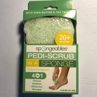 🦶 spongeables pedi-scrub 2 oz. foot buffer: refreshing citron-eucalyptus aromatherapy (1 pack) logo