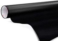 3м ди-нок углеродное волокно матовая черная виниловая обертка для автомобиля в рулонах - ca421-1 фут х 4 фут: прочное и стильное улучшение автомобиля (4 кв.фута) логотип