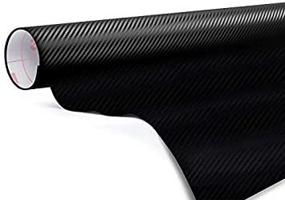 img 4 attached to 3M Di-Noc Carbon Fiber Matte Black Vinyl Car Wrap Film Sheet Roll - CA421-1ft x 4ft: Durable and Stylish Car Enhancement (4 sq/ft)