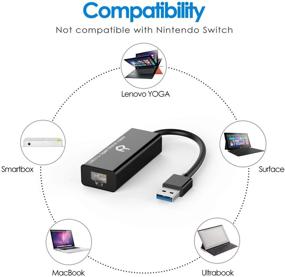 img 3 attached to 🔌 Rankie USB Network Adapter, USB 3.0 to Gigabit Ethernet RJ45 Internet Adapter (Black)