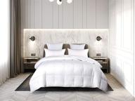 🛏️ blue ridge home fashions 500 tc cotton damask siberian down comforter in white for twin size - enhance sleep experience logo