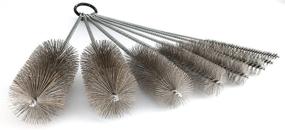 img 3 attached to 🧹 8 Piece Stainless Steel Bristle Cleaning Brush Set - 12 Inch Pipe Cleaner Variety Pack for Auto Parts, Bottles, Guns, Tubes, and More