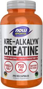 img 4 attached to 💪 NOW Sports Nutrition, Kre-Alkalyn Creatine 750 mg, Performance Boosting Supplement, 240 Capsules