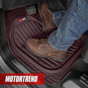 img 1 attached to 🚗 Motor Trend 923-BD Burgundy FlexTough Contour Liners: Ultimate Car Floor Mats for All-Weather Protection in SUVs, Trucks, and Vans