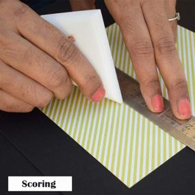 img 2 attached to 🔍 CrafTreat Teflon Bone Folder and Scoring Tool – Ergo Square: Perfect Paper Scorer for Crafting, Origami, Bookbinding, Scrapbooking + Leather Burnishing – Smooth, Non-Stick & Ergonomic Craft Tool!