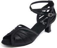 hxyoo s01: stylish ballroom dance shoes for women - perfect for salsa, latin, indoor parties, and weddings! logo