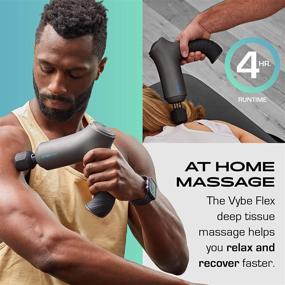 img 1 attached to 🔋 VYBE Massage Gun for Athletes - Flex Model: Electric Deep Tissue Massager Soothes Body, Back, Shoulder Pain - 3 Speeds, 6 Attachments - Quiet and Portable