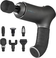 🔋 vybe massage gun for athletes - flex model: electric deep tissue massager soothes body, back, shoulder pain - 3 speeds, 6 attachments - quiet and portable logo