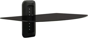 img 4 attached to 📺 Black Glass Shelf for DVD Components, Set Top Boxes, Cable Boxes, Streaming Devices, and DVRs - Atlantic AV Wall Mount Shelf (PN 63607077)