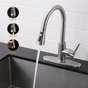 img 2 attached to 🚰 RULIA PB1020 Kitchen Faucet, Pull-Down Sink Faucet - Brushed Nickel Stainless Steel