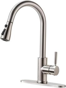 img 4 attached to 🚰 RULIA PB1020 Kitchen Faucet, Pull-Down Sink Faucet - Brushed Nickel Stainless Steel