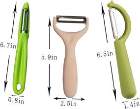 img 3 attached to Three Piece Vegetable Chopped Peeler Stainless Multifunctional