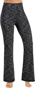 img 3 attached to 👖 Look Stylish and Feel Secure with ODODOS Women's Bootcut Yoga Pants - Tummy Control, Non See Through, and Perfect for Gym Workouts!